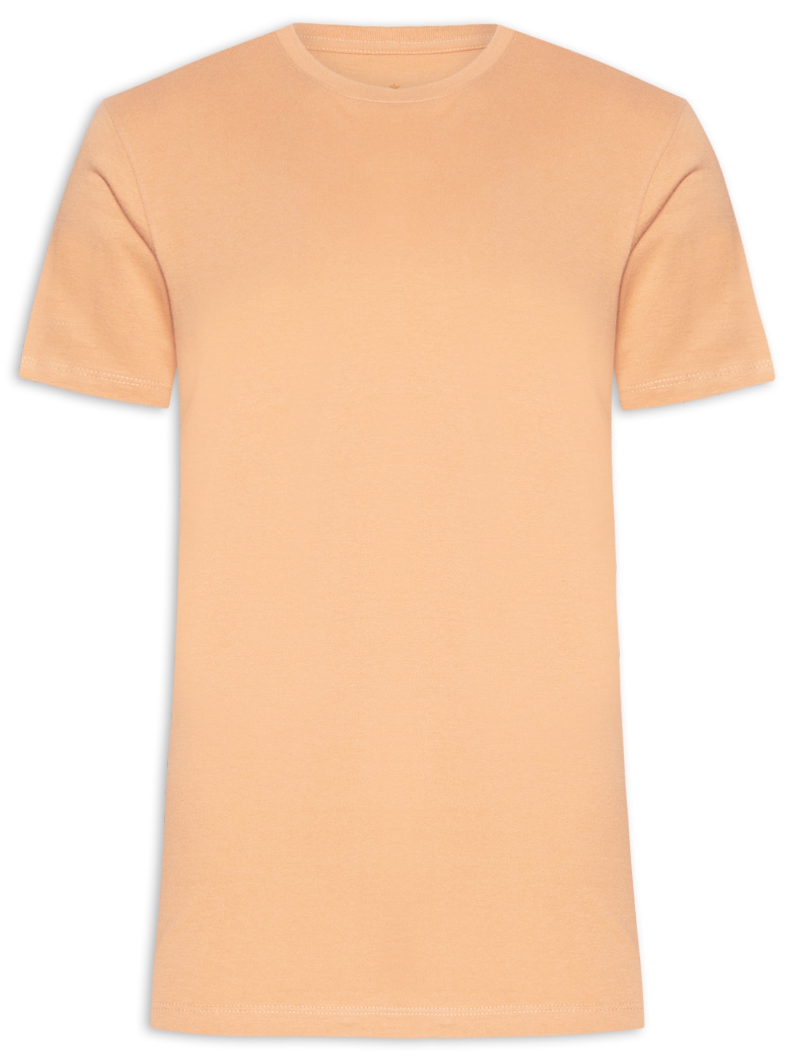Camiseta Masculina Básica em Algodão Laranja Pineapple