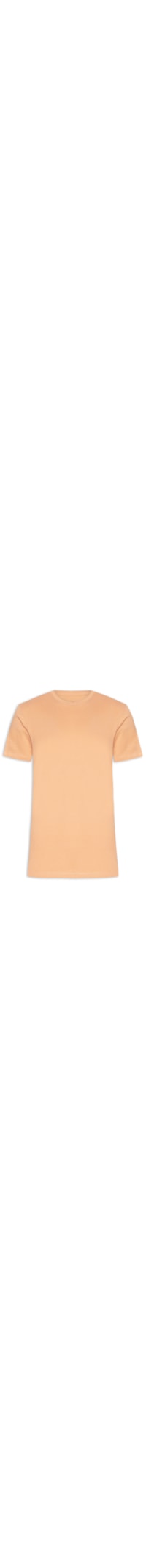Camiseta Masculina Básica em Algodão - Laranja