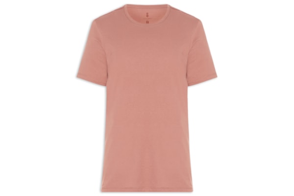 Camiseta Masculina Básica Em Algodão - Marrom