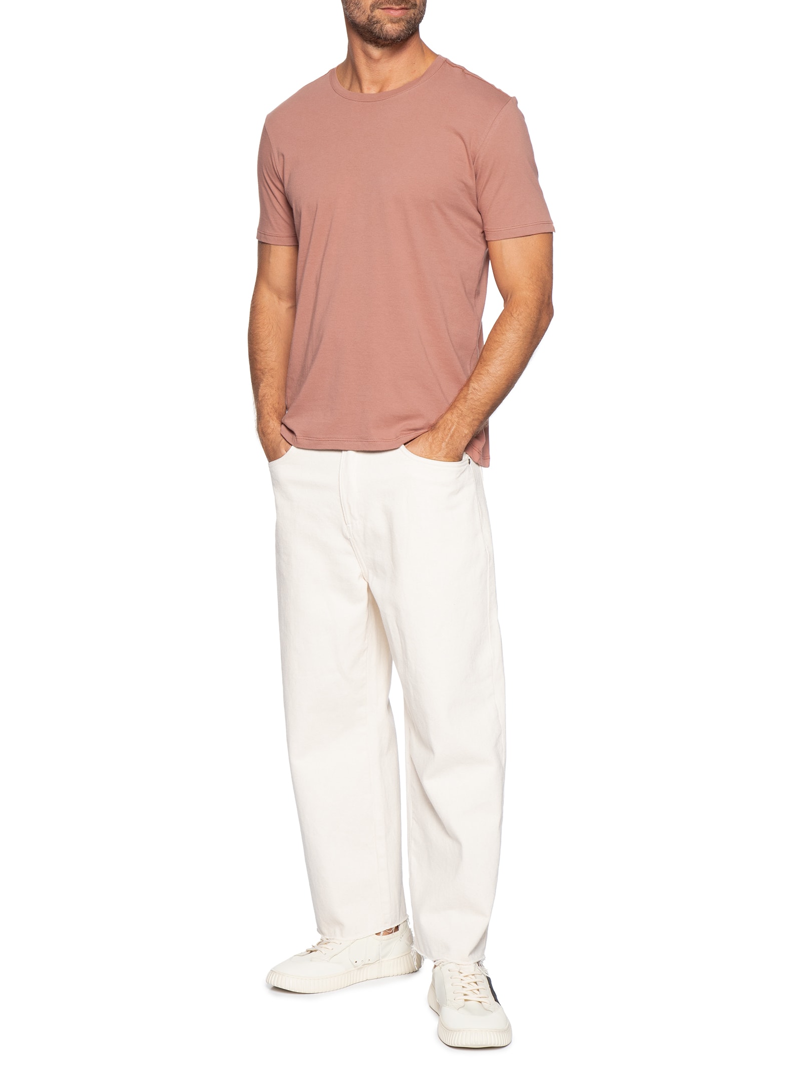 Camiseta Masculina Básica Em Algodão Marrom Pineapple