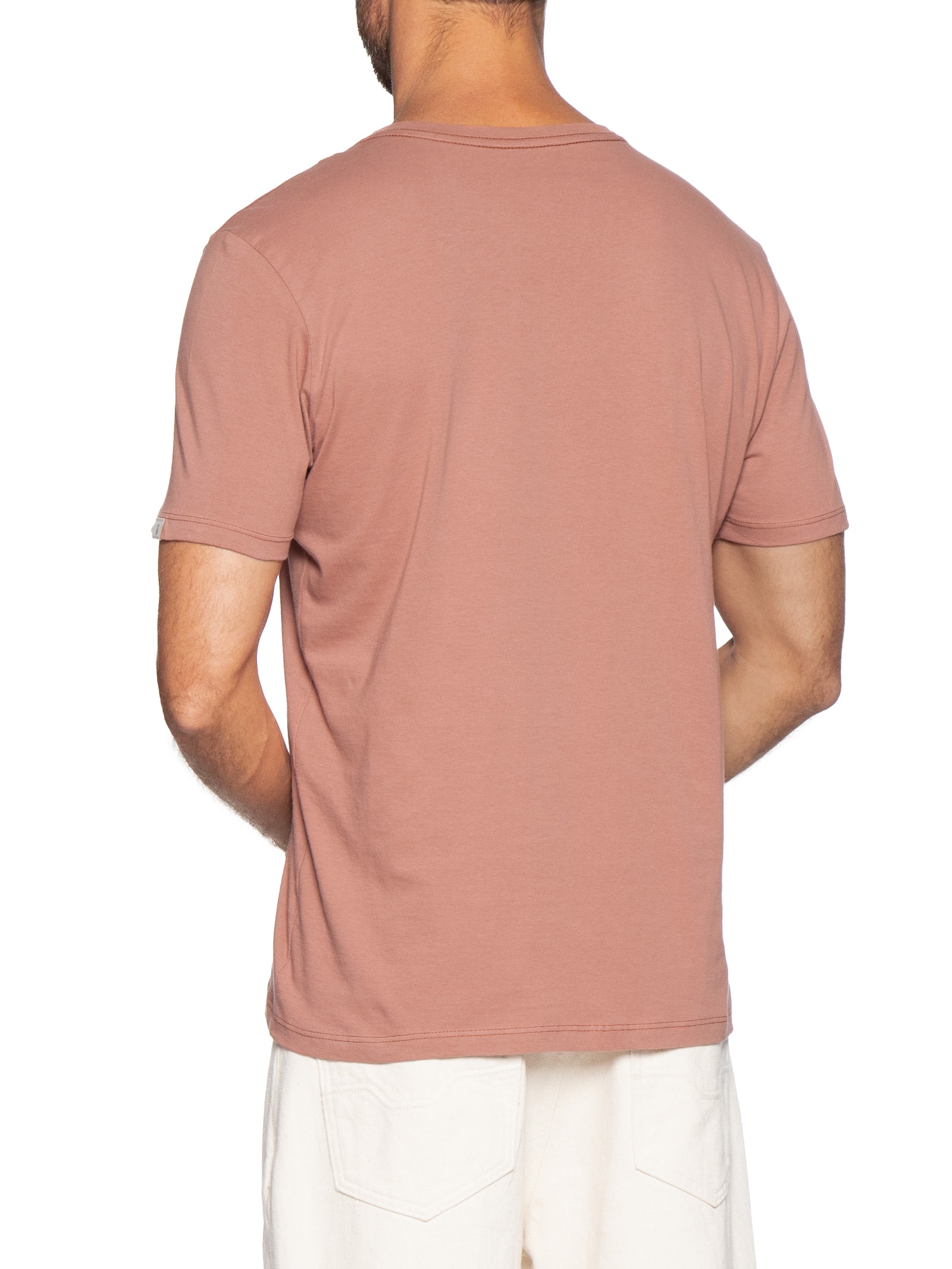 Camiseta Masculina Básica Em Algodão Marrom Pineapple