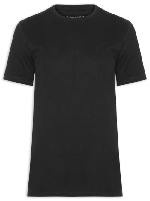 Camiseta Masculina Básica Em Algodão – Preto