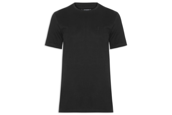 Camiseta Masculina Básica Em Algodão - Preto