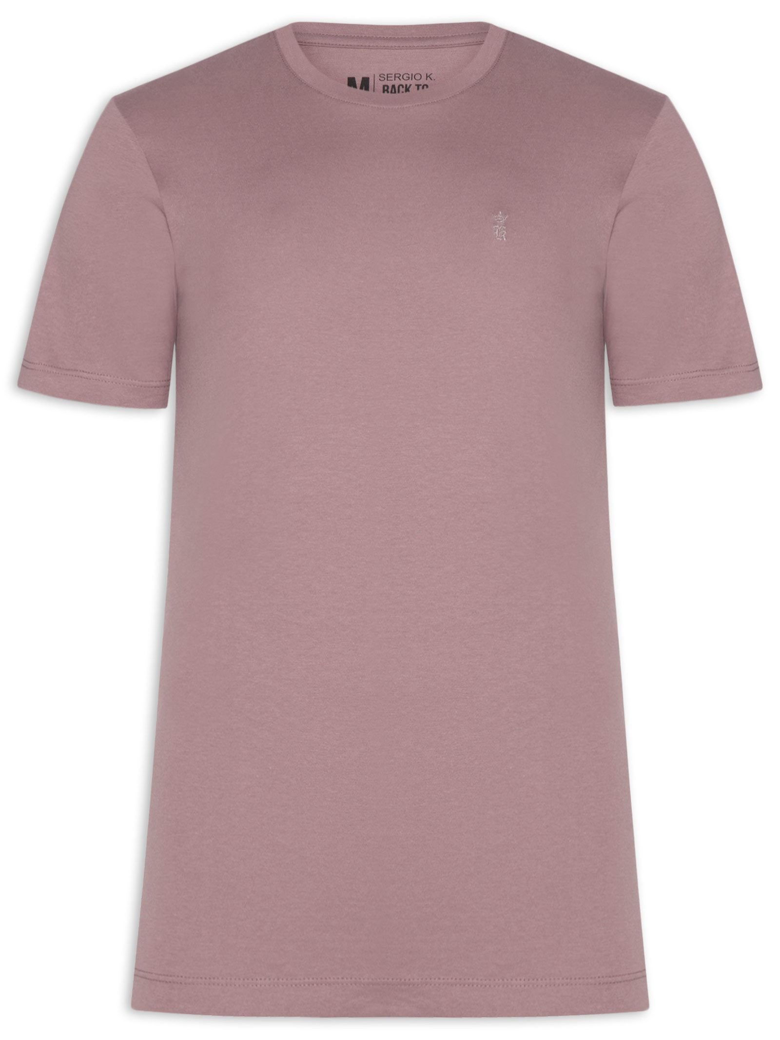 Camiseta Masculina Básica Em Algodão Roxo Sergio K