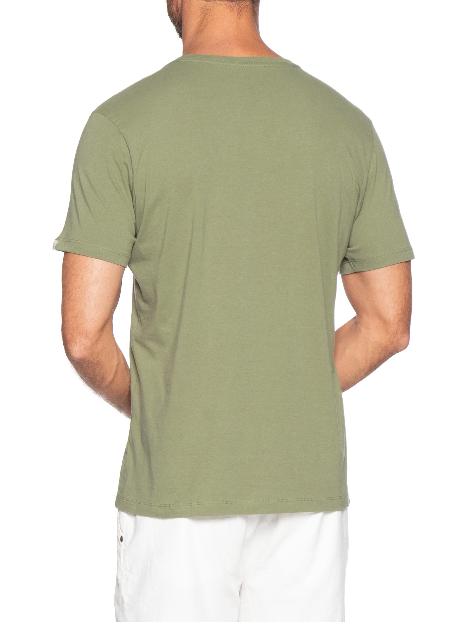 Camiseta Masculina Básica Em Algodão Verde Pineapple