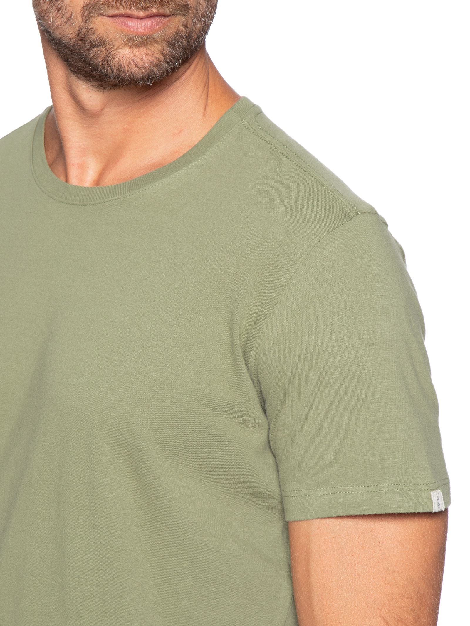 Camiseta Masculina Básica Em Algodão Verde Pineapple