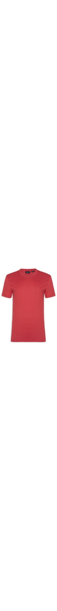 Camiseta Masculina Básica Em Algodão - Vermelho