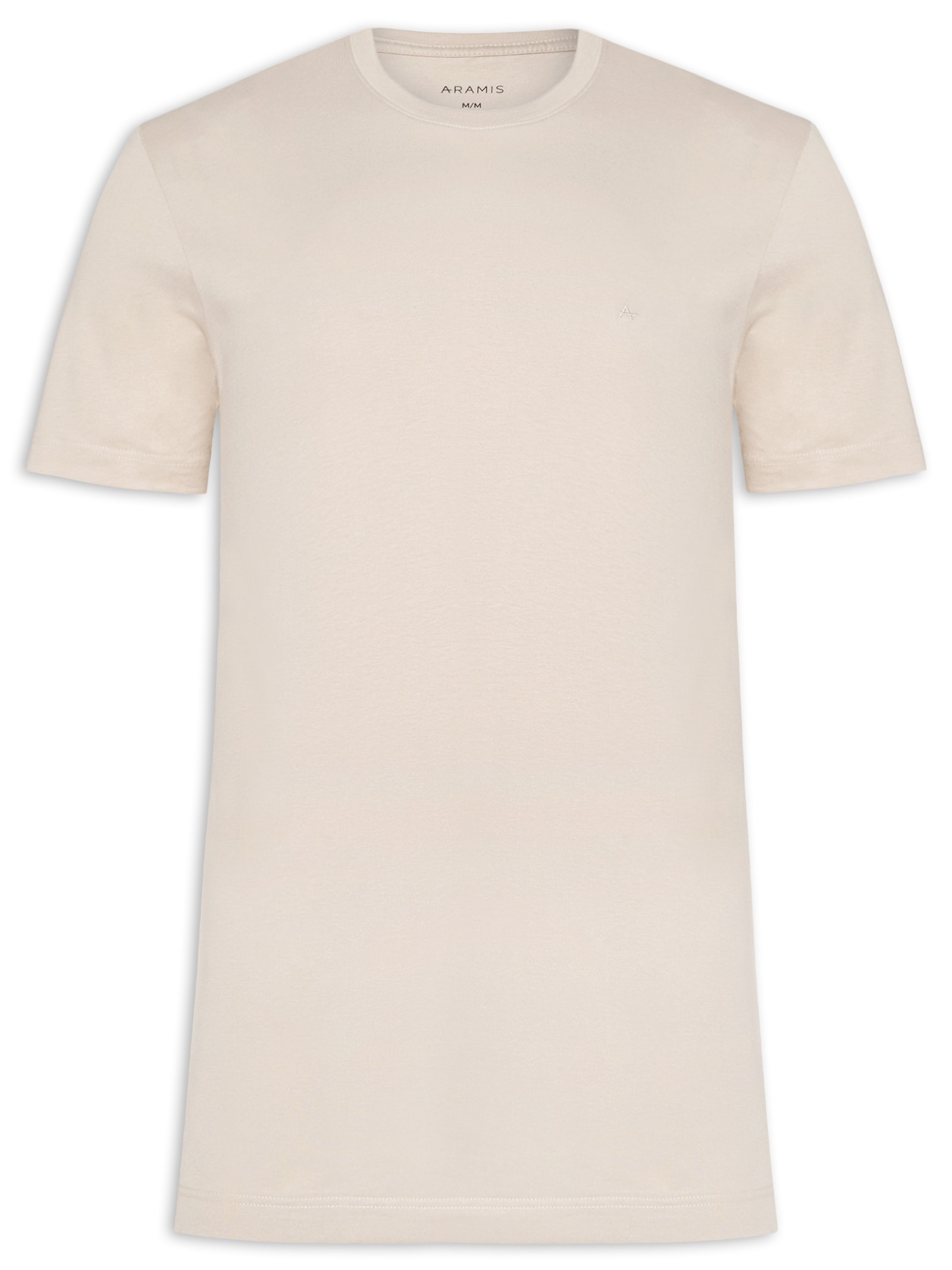 Camiseta Masculina Básica Em Algodão – Bege Aramis