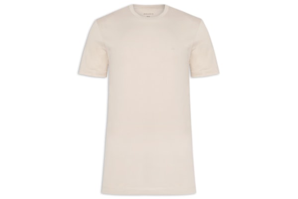 Camiseta Masculina Básica Em Algodão – Bege