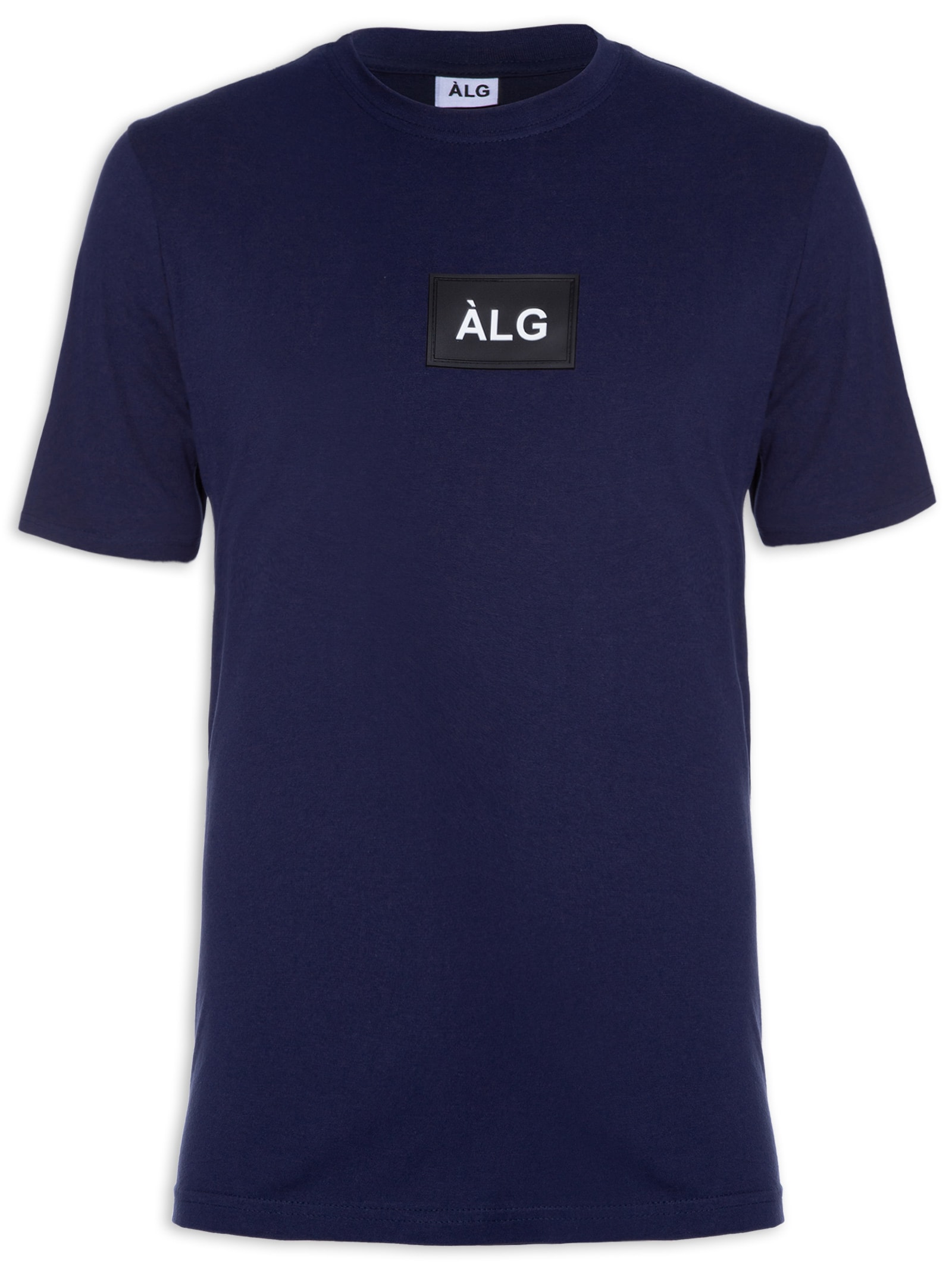 Camiseta Masculina Básica Emborrachada Azul Àlg