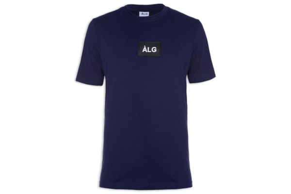 Camiseta Masculina Básica Emborrachada - Azul