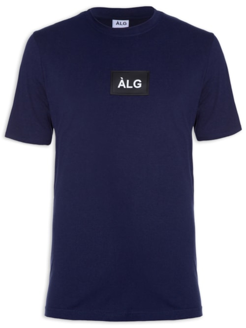 Camiseta Masculina Básica Emborrachada – Azul