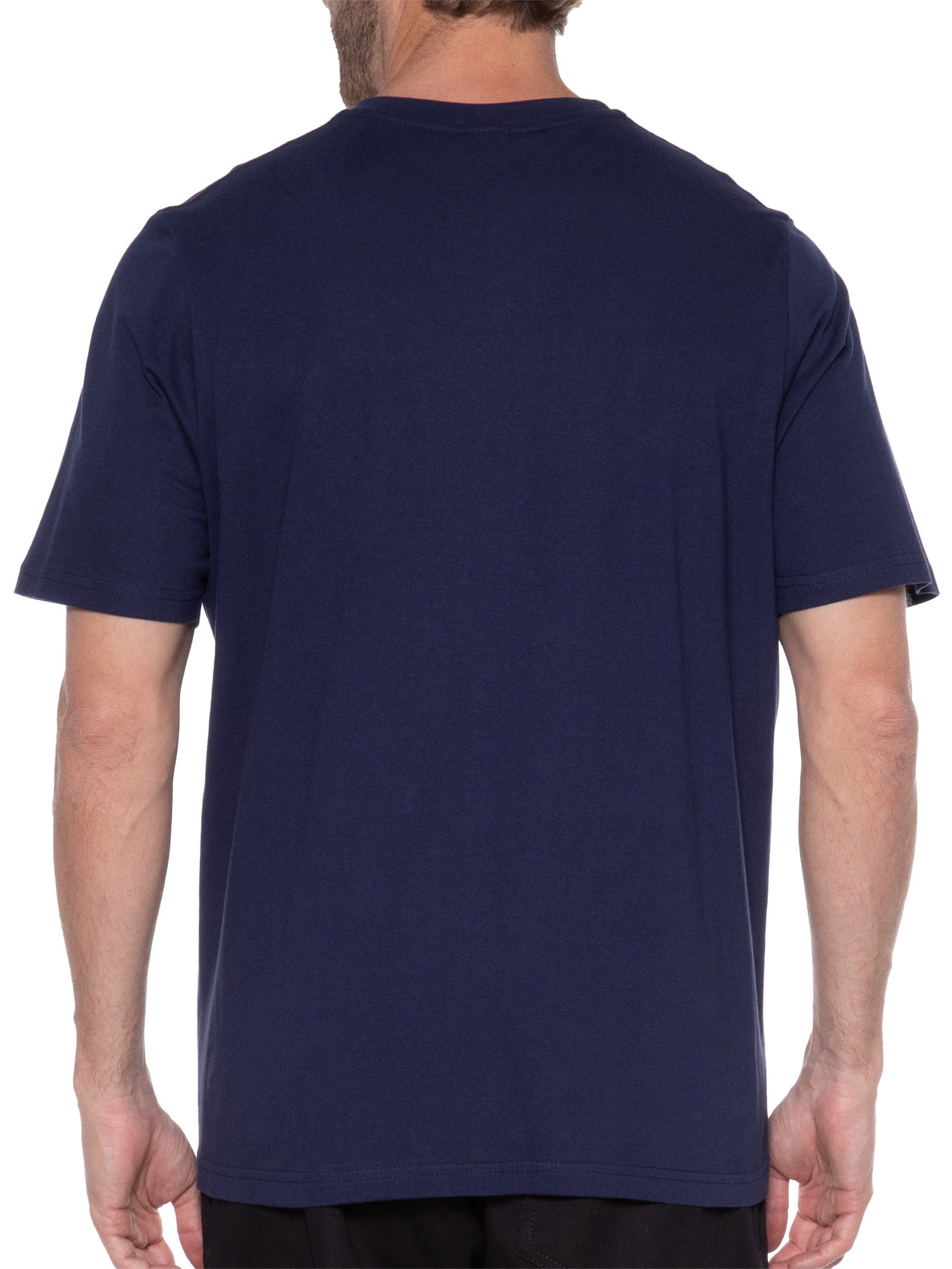 Camiseta Masculina Básica Emborrachada Azul Àlg