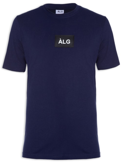 Camiseta Masculina Básica Emborrachada - Azul