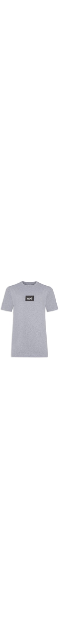 Camiseta Masculina Básica Emborrachada - Cinza