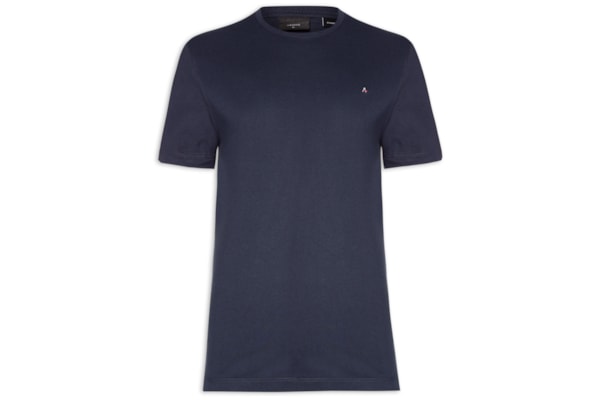 Camiseta Masculina Básica Gola Careca - Azul