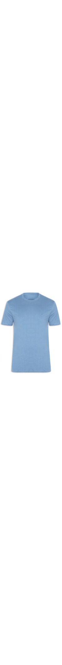 Camiseta Masculina Básica Gola Careca - Azul