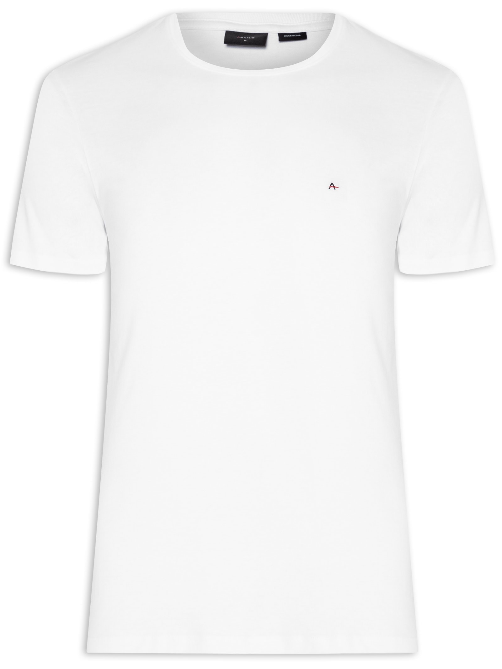 Camiseta Masculina Básica Gola Careca Branco Aramis
