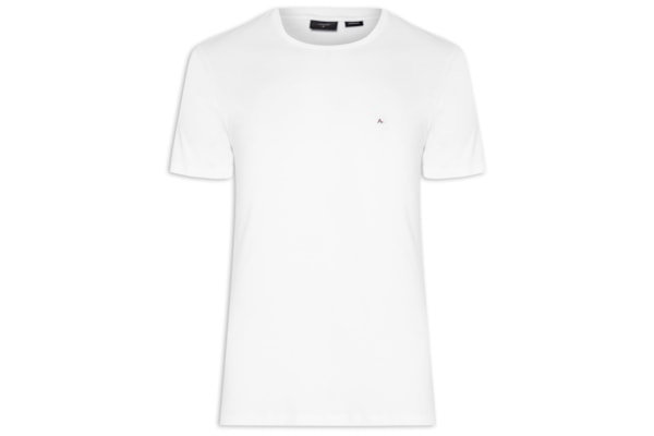 Camiseta Masculina Básica Gola Careca - Branco
