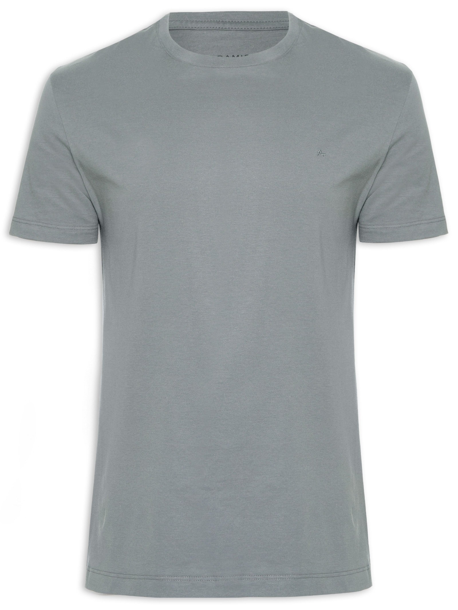Camiseta Masculina Básica Gola Careca Cinza Aramis
