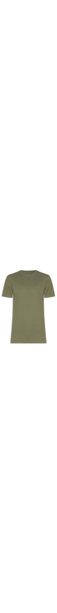 Camiseta Masculina Básica Gola Careca en Algodão - Verde