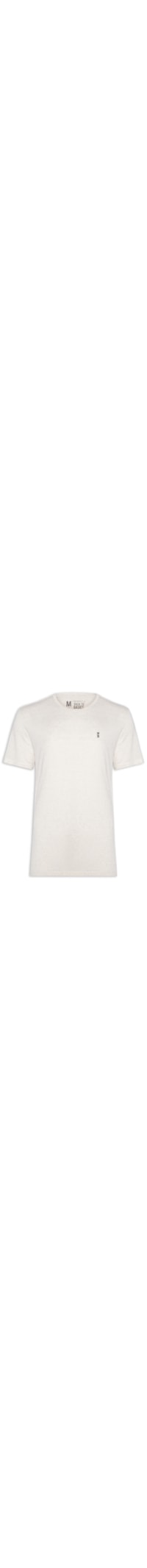 Camiseta Masculina Básica Gola Careca Linho - Off White