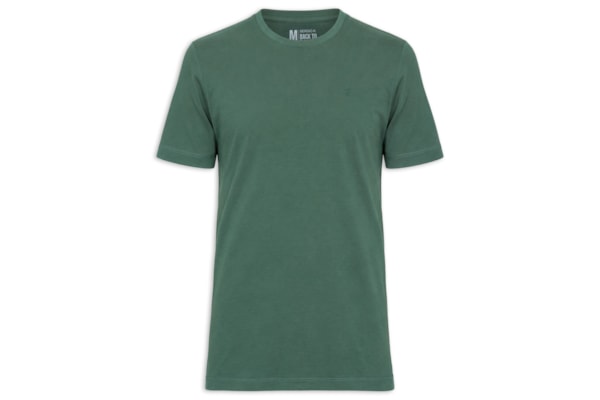 Camiseta Masculina Básica Gola Careca - Verde