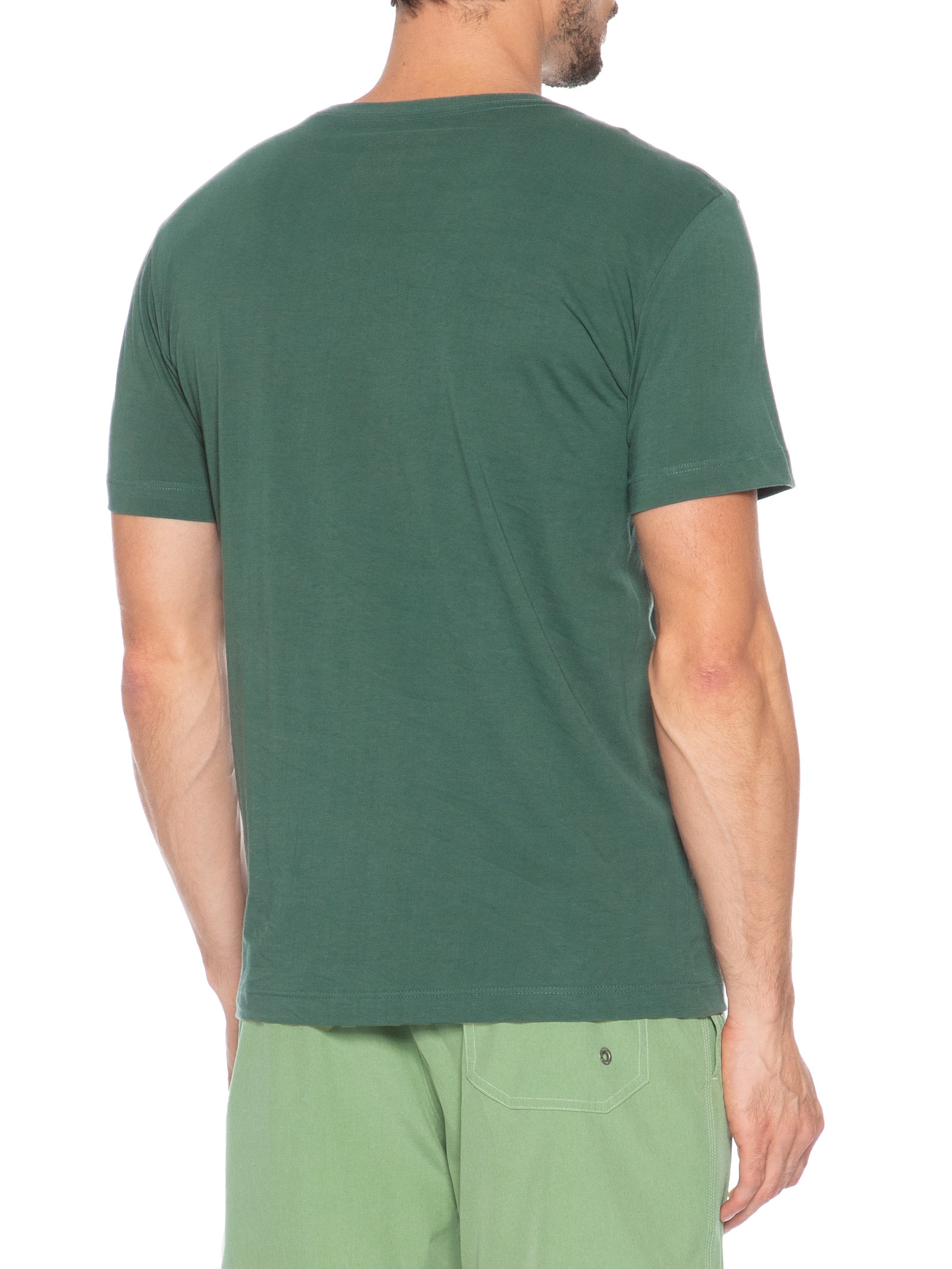 Camiseta Masculina Básica Gola Careca Verde Sergio K