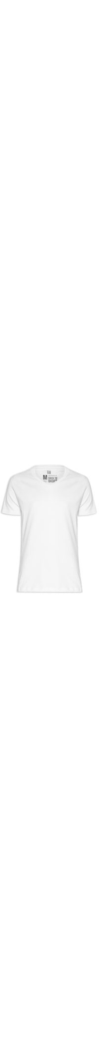 Camiseta Masculina Básica Gola V Em Algodão - Branco
