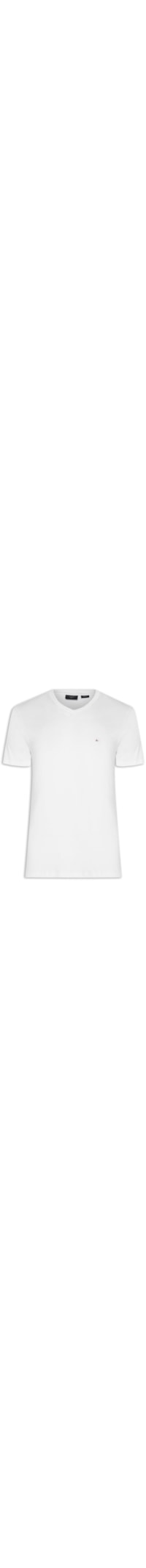Camiseta Masculina Básica Gola V (PA) - Branco