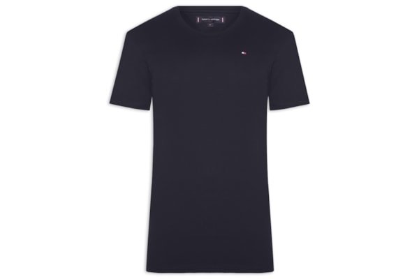 Camiseta Masculina Básica Gola V Regular Fit Em Algodão - Azul
