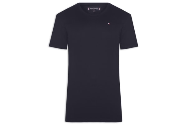 Camiseta Masculina Básica Gola V Regular Fit Em Algodão - Azul