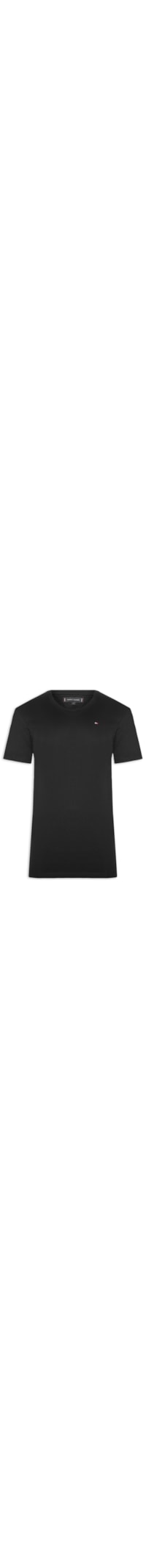 Camiseta Masculina Básica Gola V Regular Fit Em Algodão - Preto