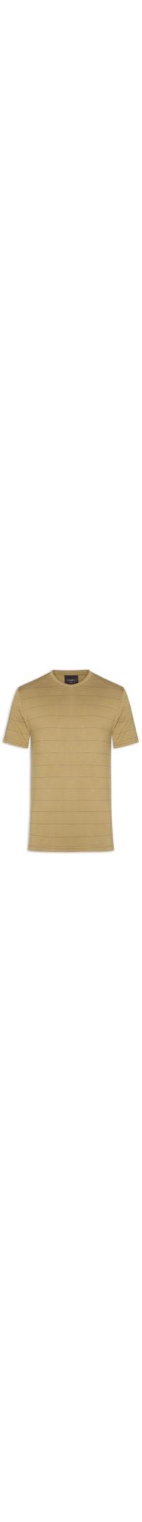 Camiseta Masculina Básica Listra Fina - Marrom