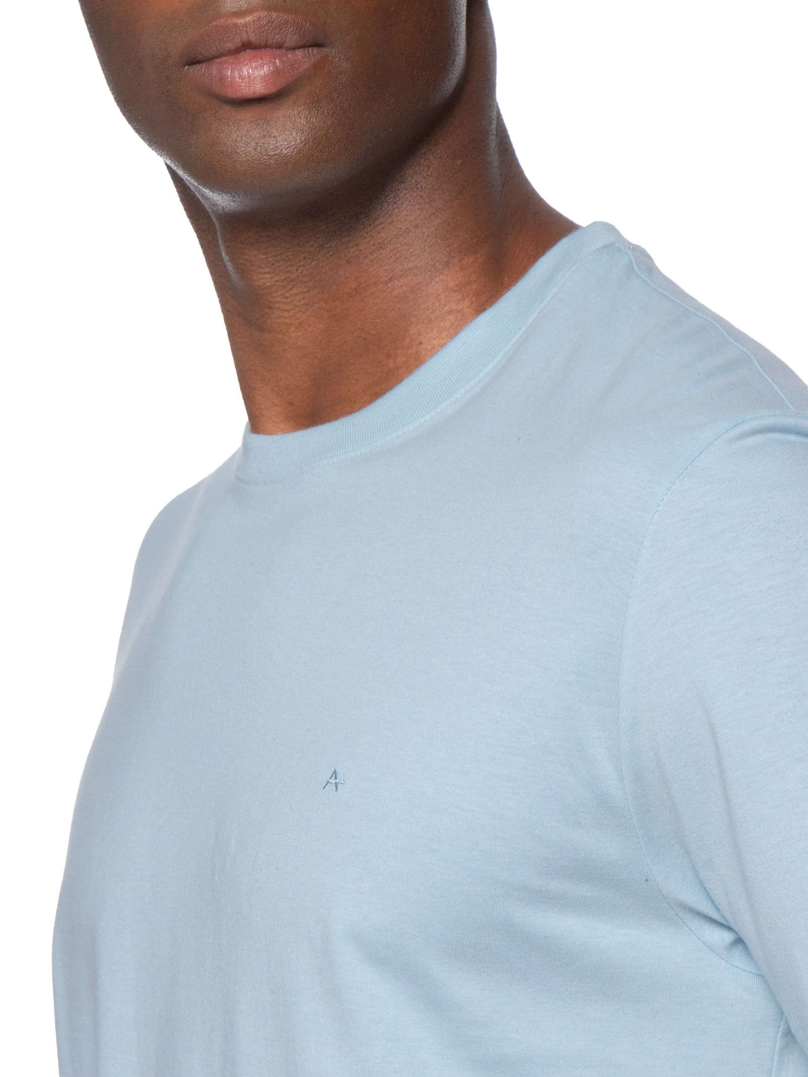 Camiseta Masculina Básica Logo Surton Azul Aramis