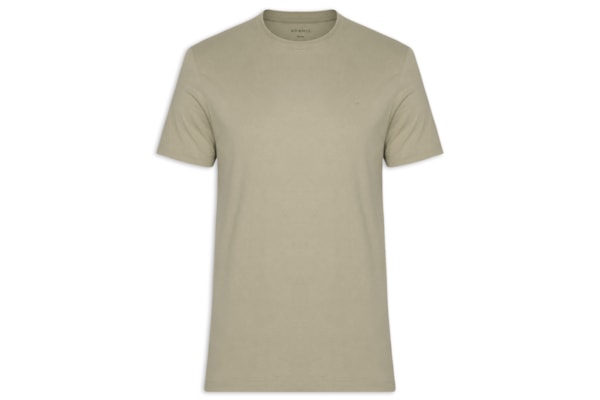 Camiseta Masculina Básica Logo Surton - Bege
