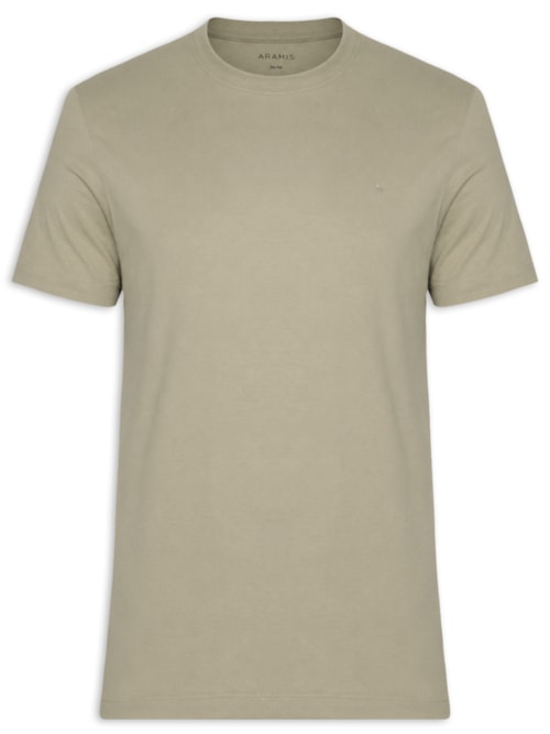 Camiseta Masculina Básica Logo Surton - Bege