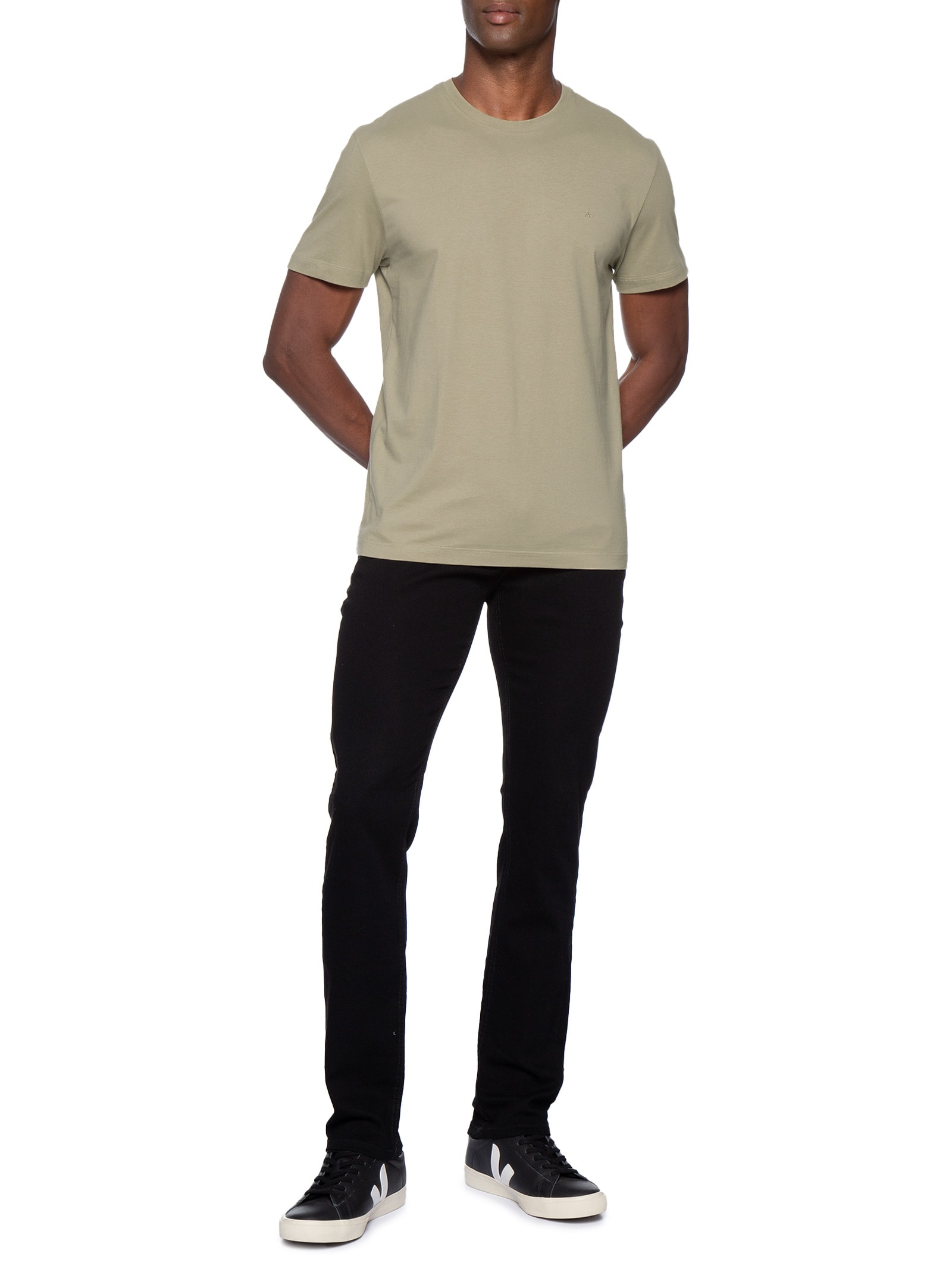 Camiseta Masculina Básica Logo Surton Bege Aramis
