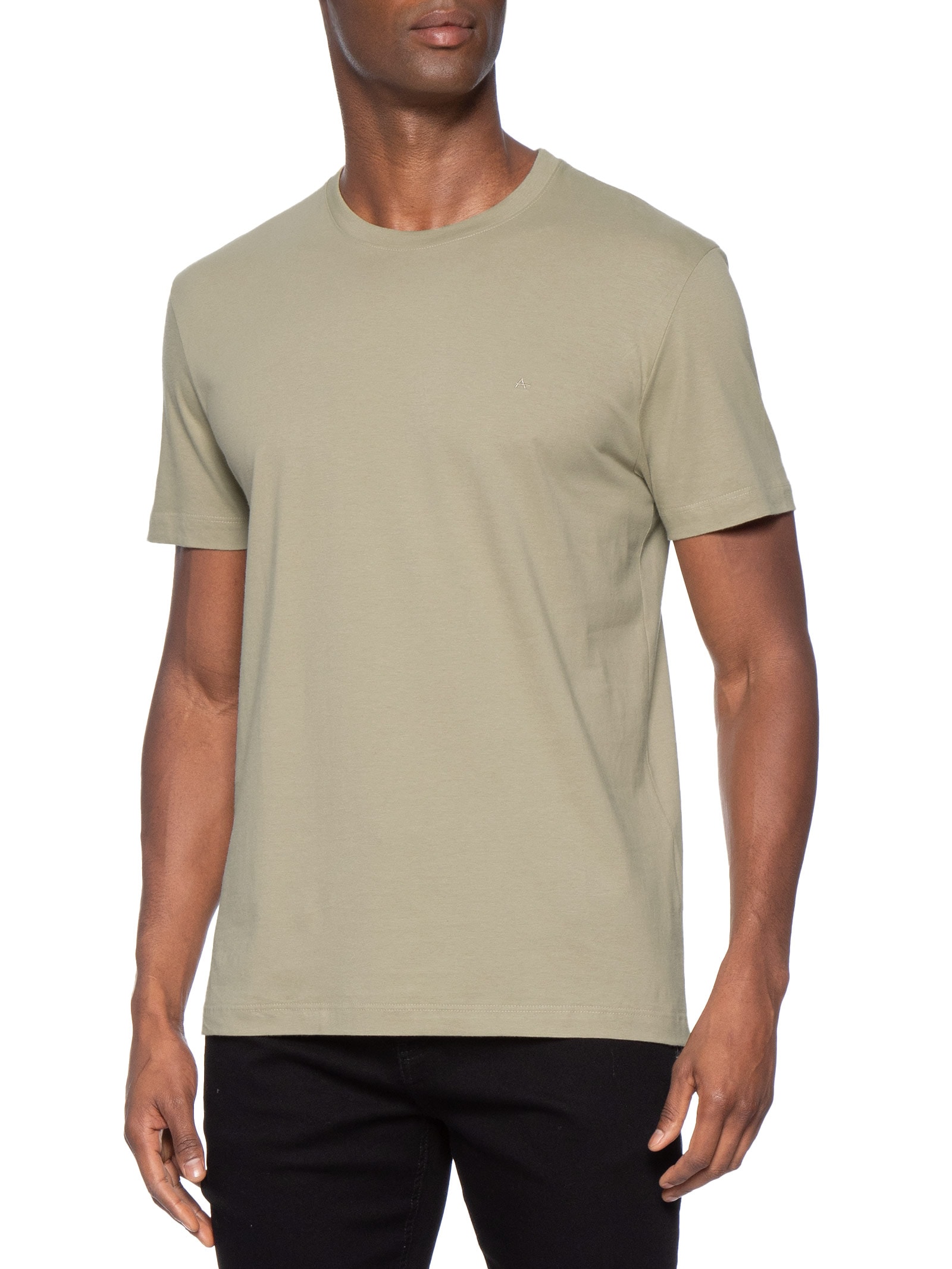 Camiseta Masculina Básica Logo Surton Bege Aramis