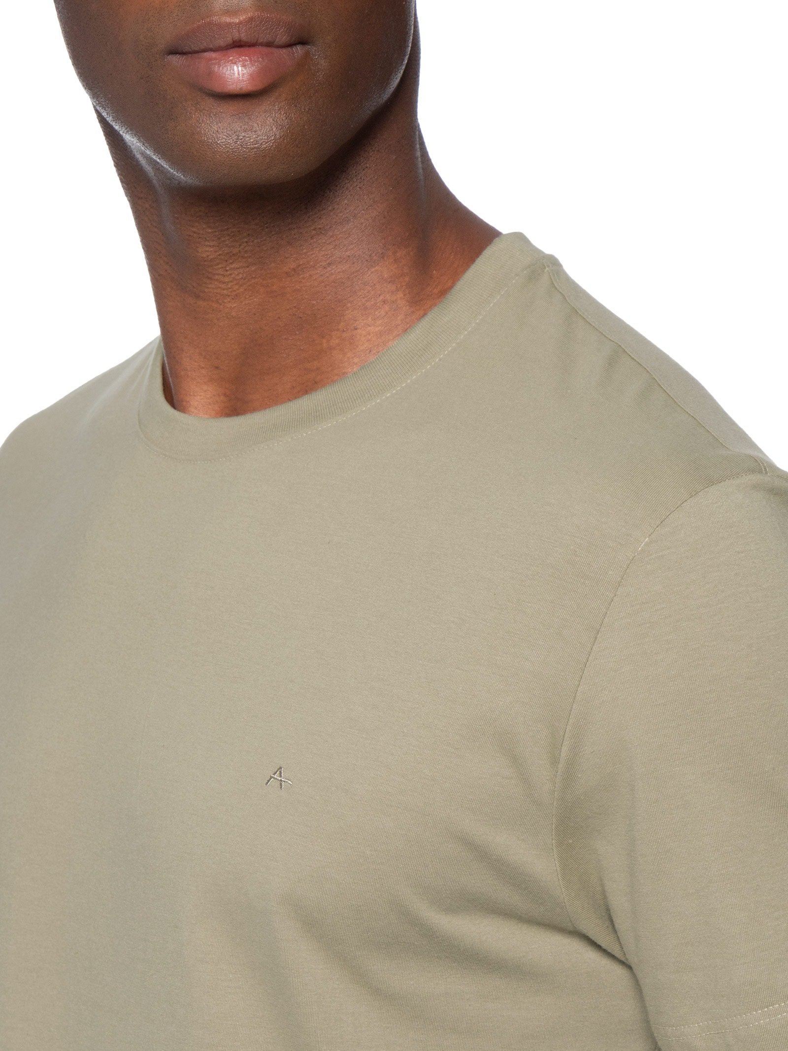 Camiseta Masculina Básica Logo Surton Bege Aramis