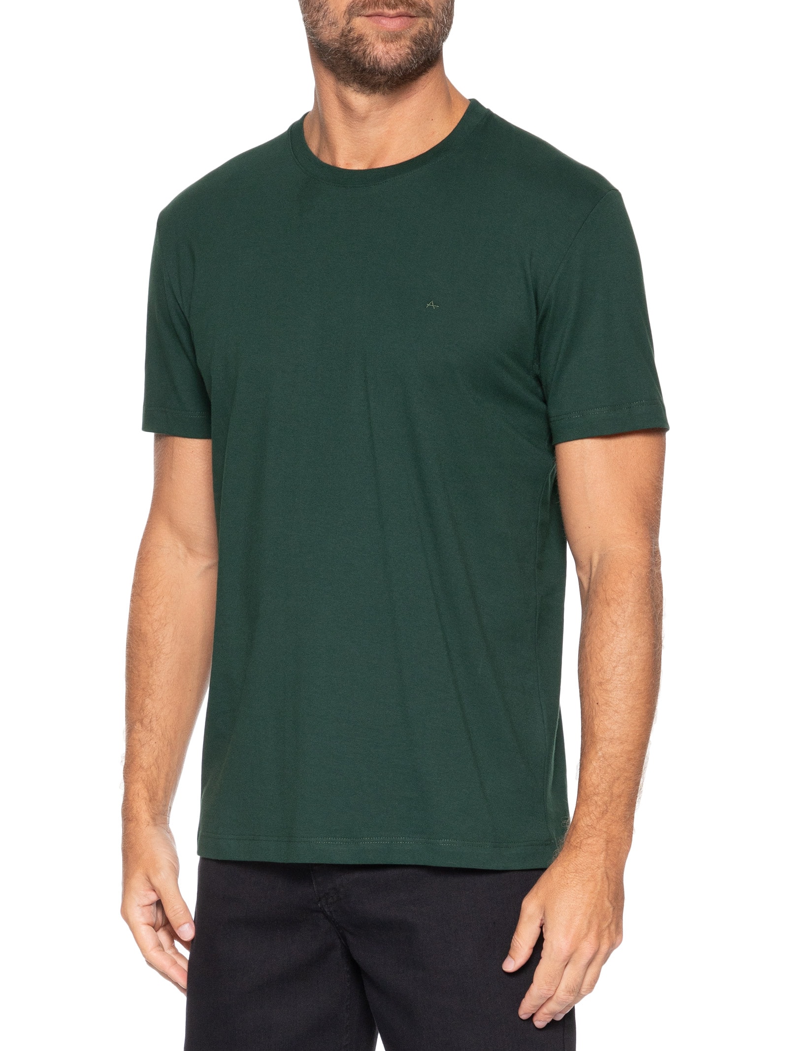 Camiseta Masculina Básica Logo Surton Verde Aramis