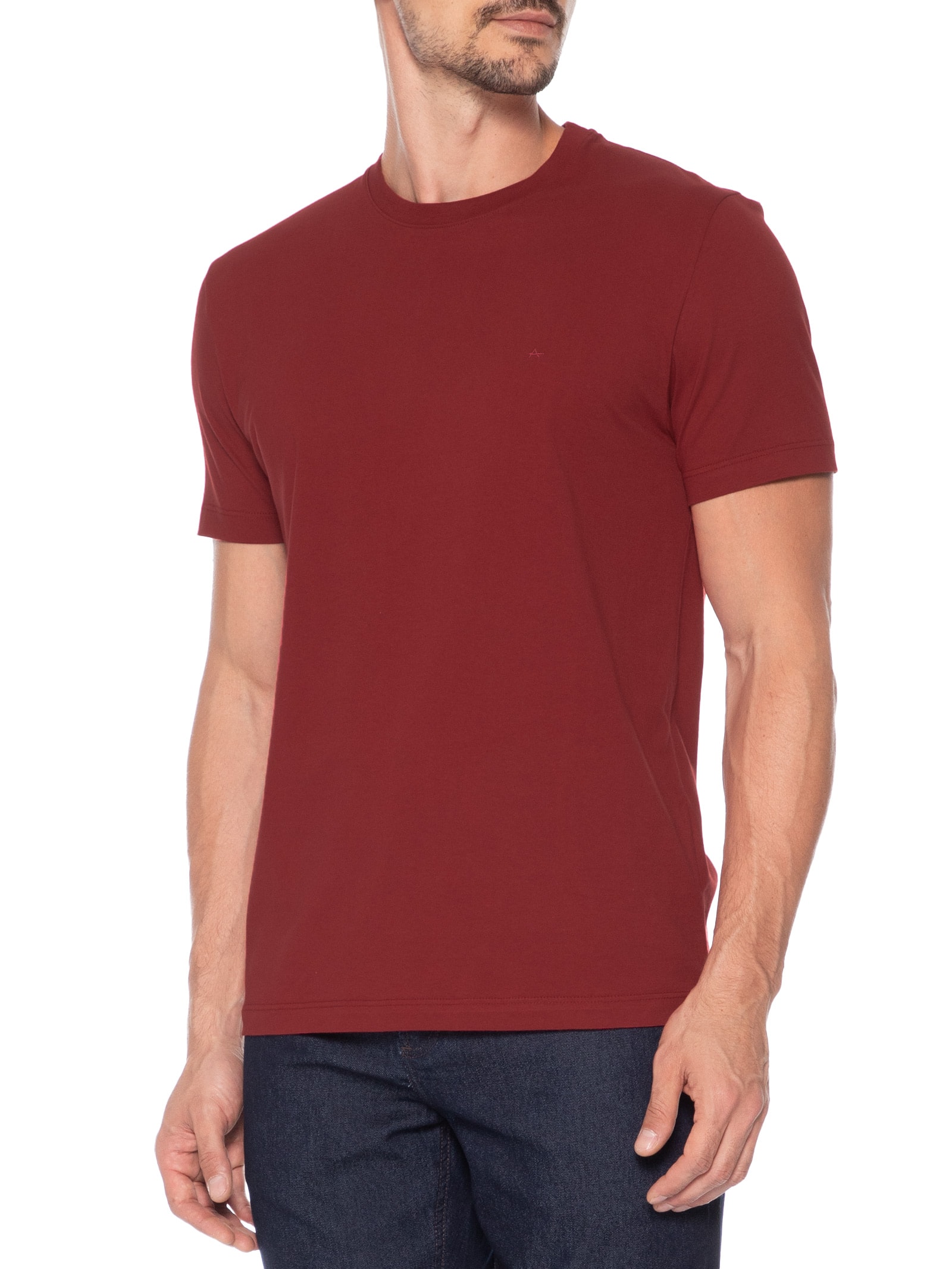 Camiseta Masculina Básica Logo Surton Vermelho Aramis