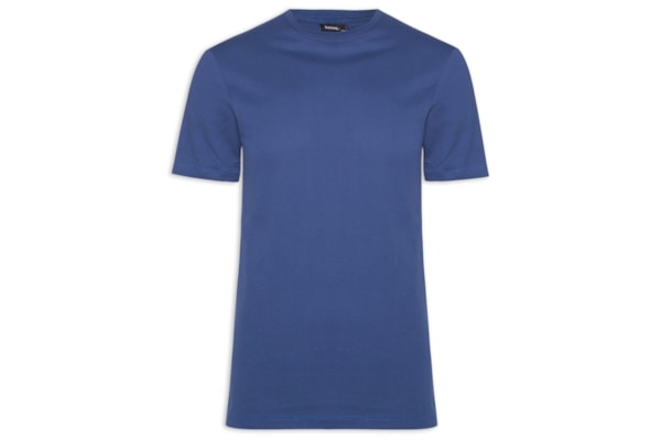 Camiseta Masculina Básica Modelo Slim - Azul