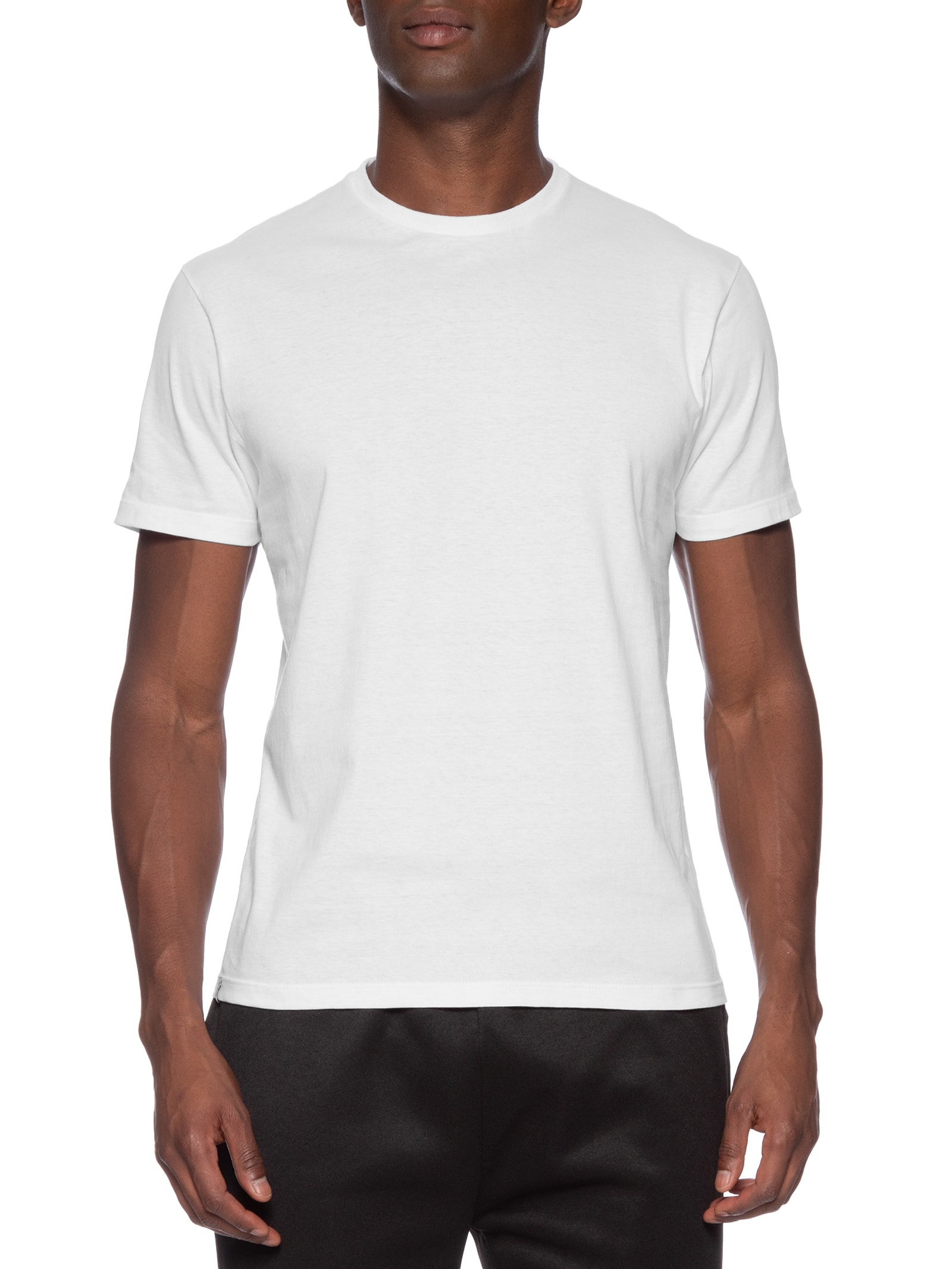 Camiseta Masculina Básica Modelo Slim Branco  Basiq Men