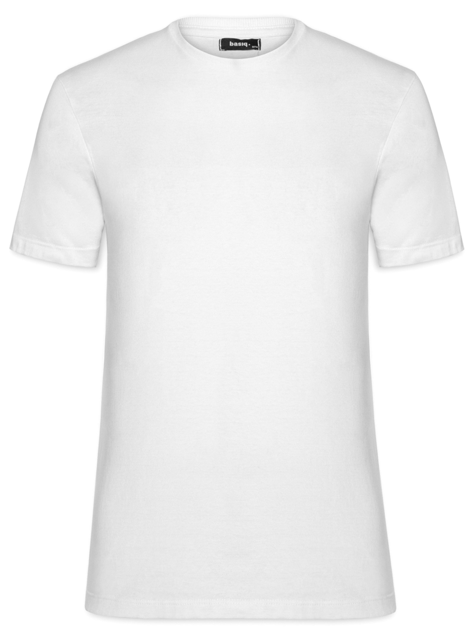 Camiseta Masculina Básica Modelo Slim Branco  Basiq Men
