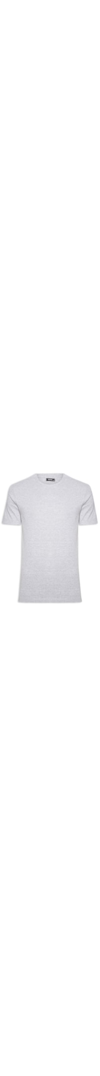 Camiseta Masculina Básica Modelo Slim - Cinza