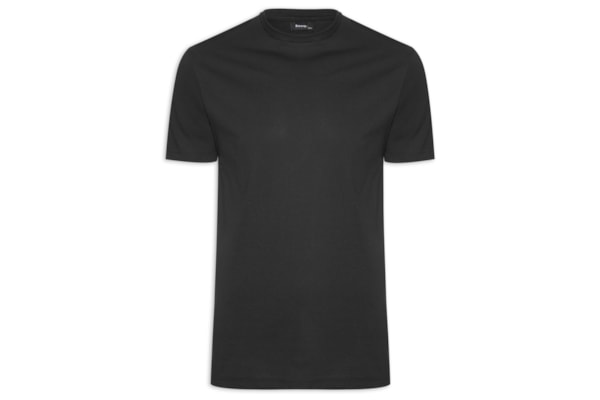 Camiseta Masculina Básica Modelo Slim - Preto
