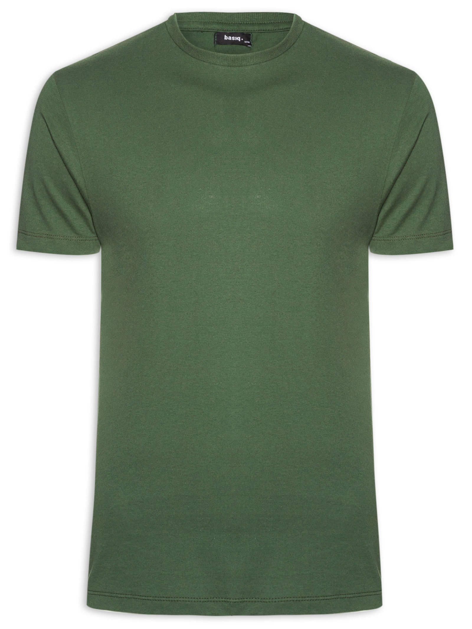 Camiseta Masculina Básica Modelo Slim Verde Basiq Men