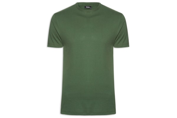 Camiseta Masculina Básica Modelo Slim - Verde