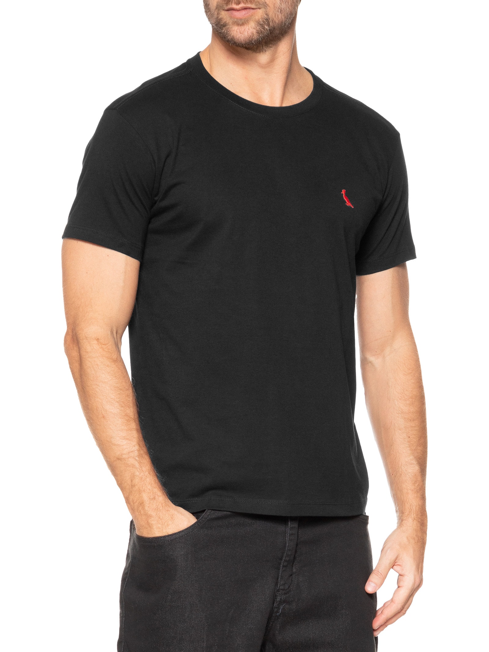Camiseta Masculina Básica Namorados Preto Reserva